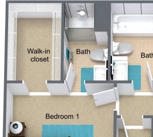 Two bedroom two bath